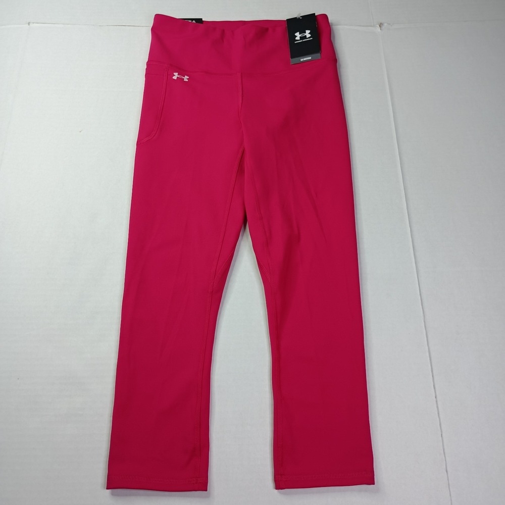 Under Armour Women's UA Motion Capris Size S Small Pink 1383609 682 NWT